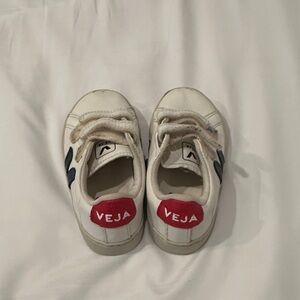 Veja Kids White and Red Sneakers